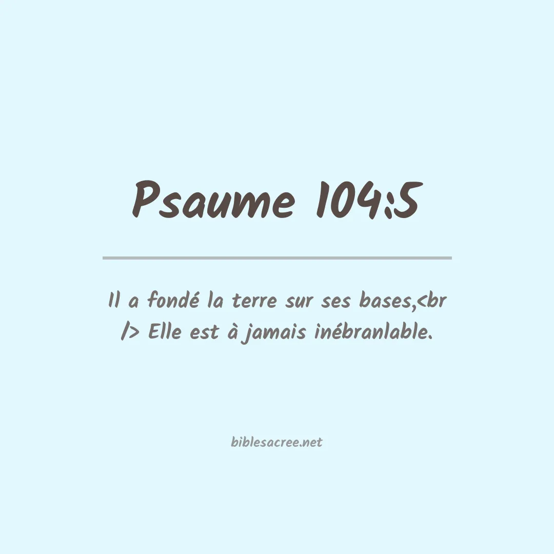 Psaume - 104:5