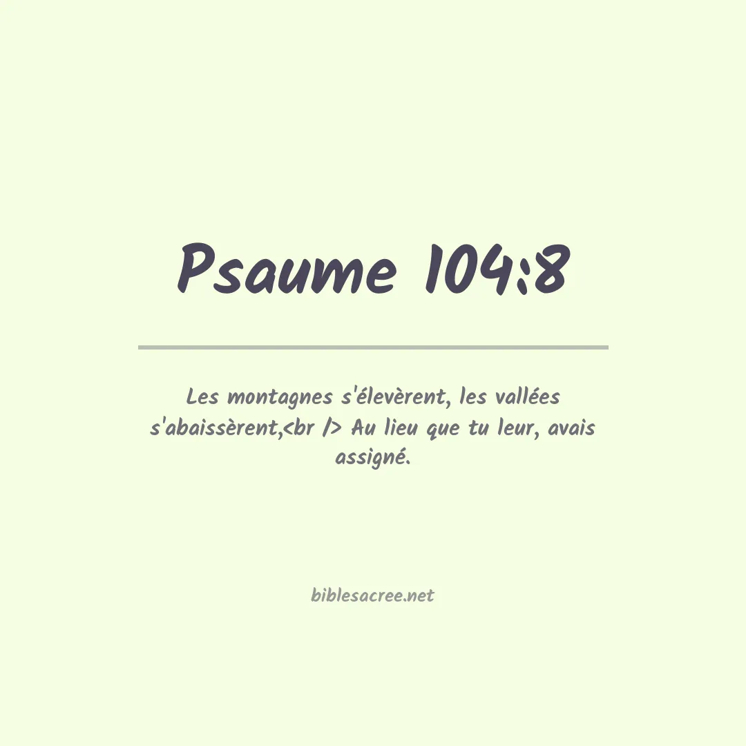 Psaume - 104:8