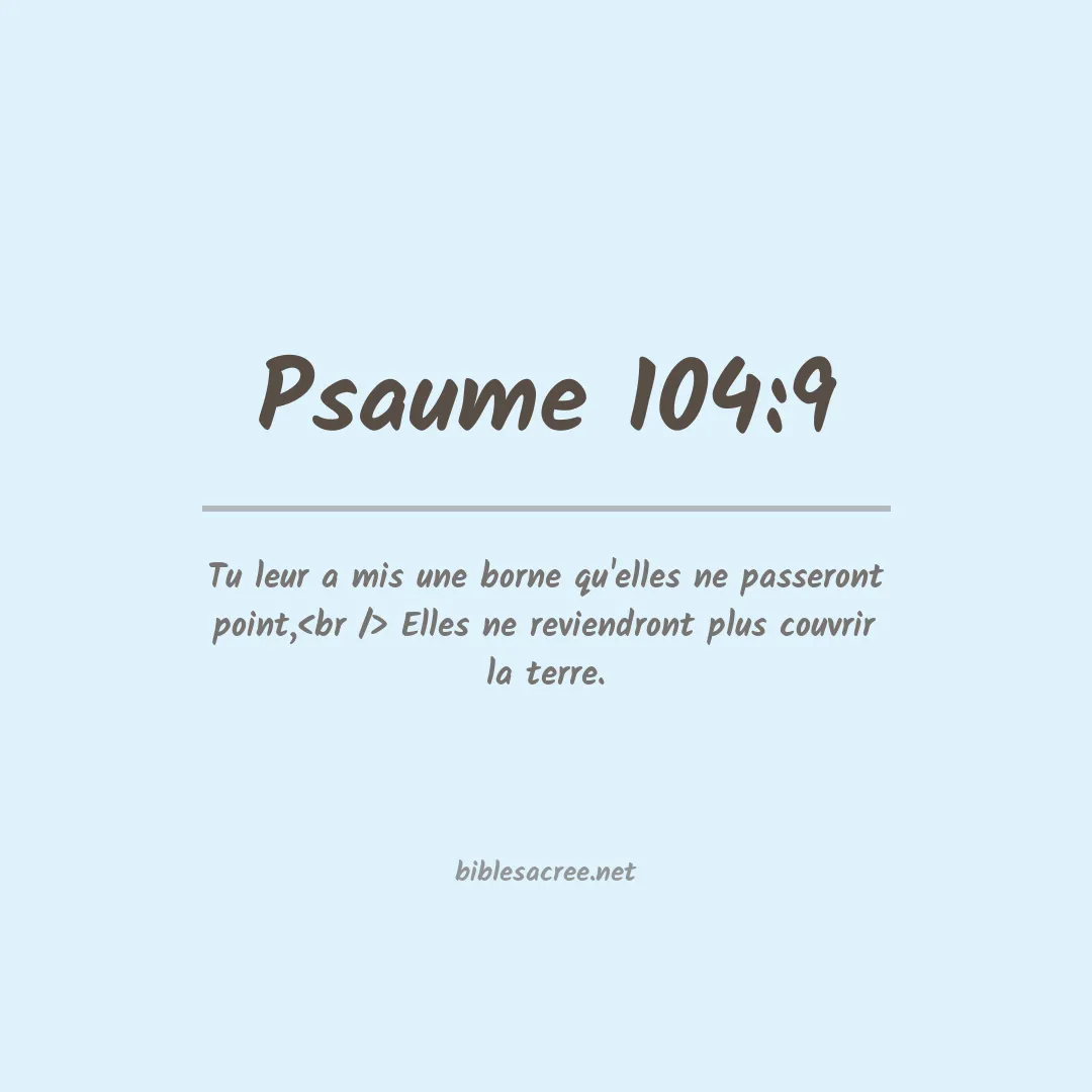 Psaume - 104:9
