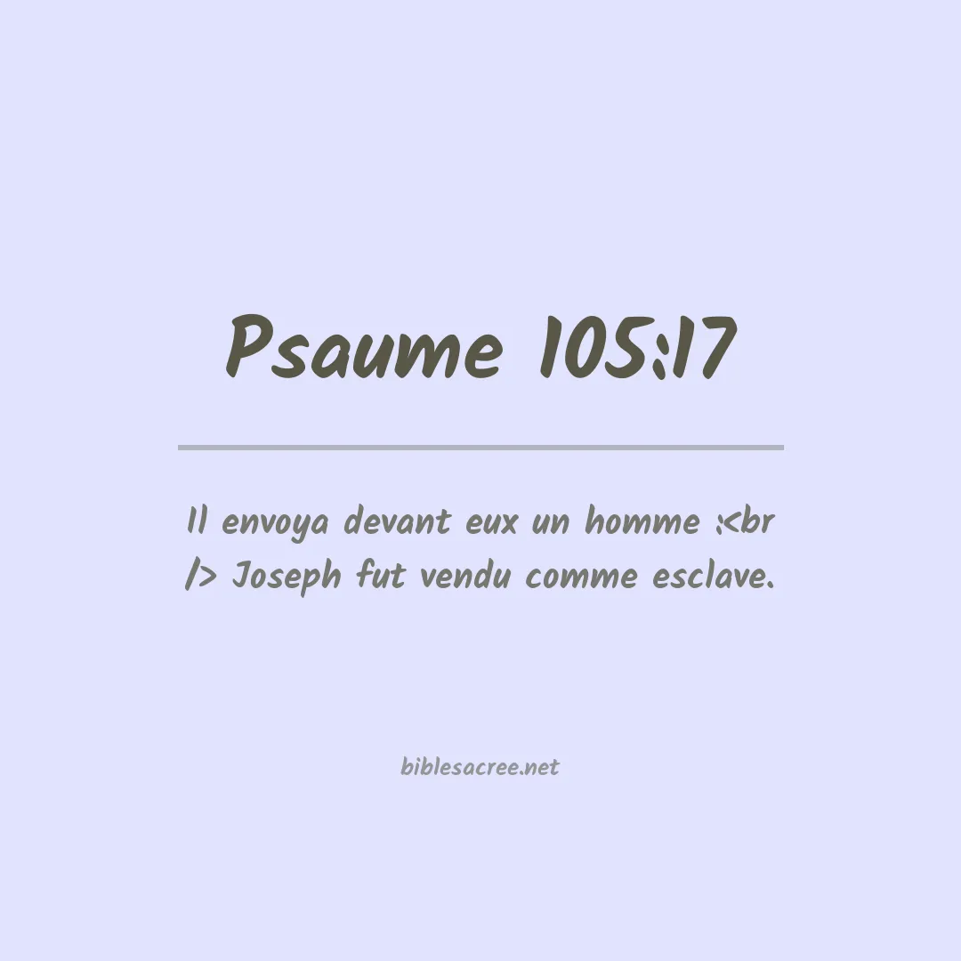 Psaume - 105:17