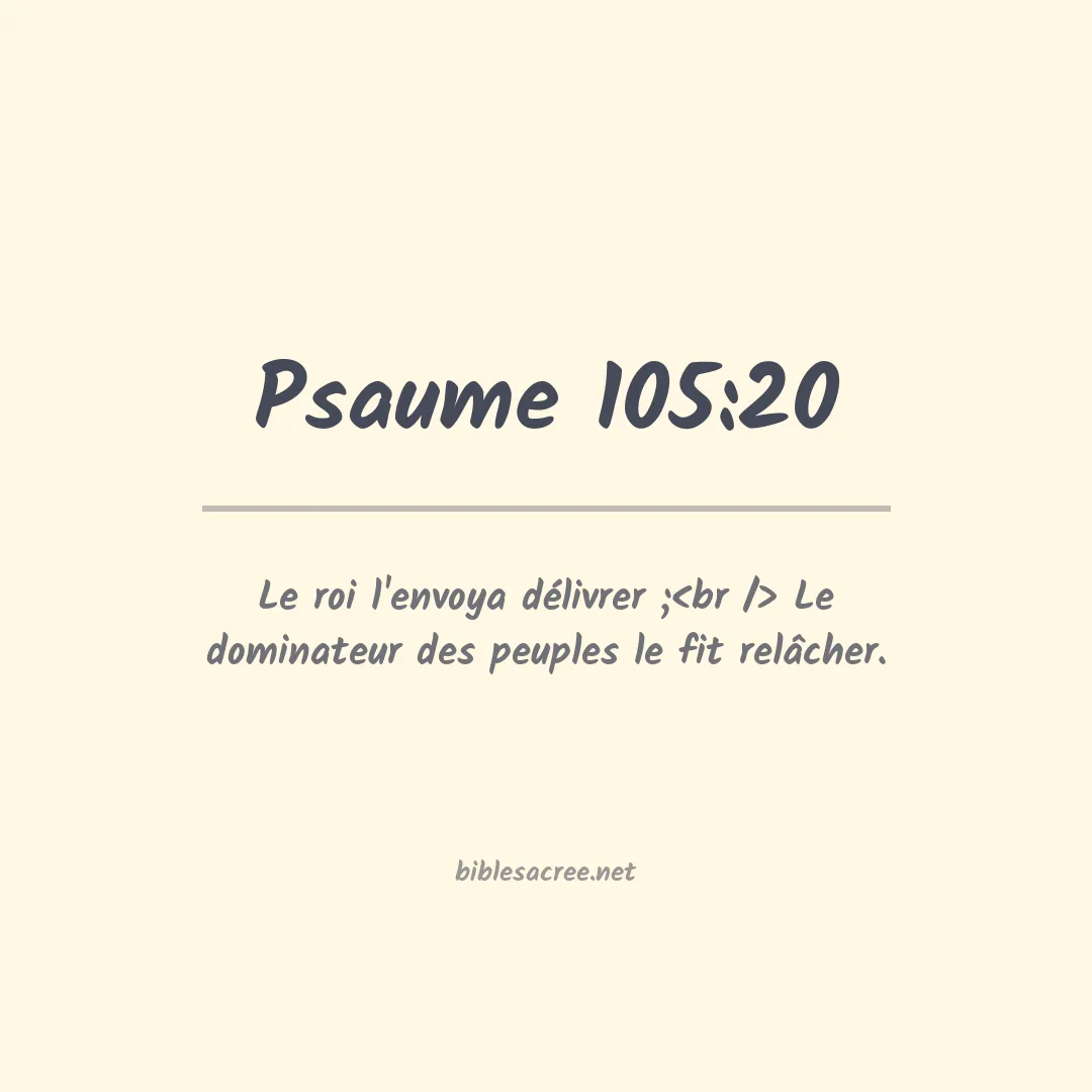 Psaume - 105:20