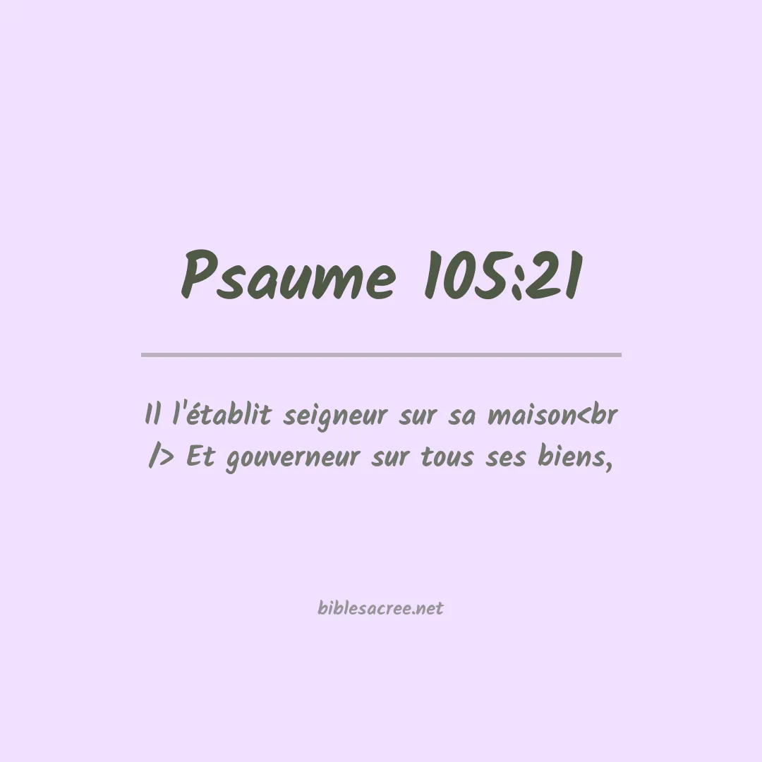 Psaume - 105:21