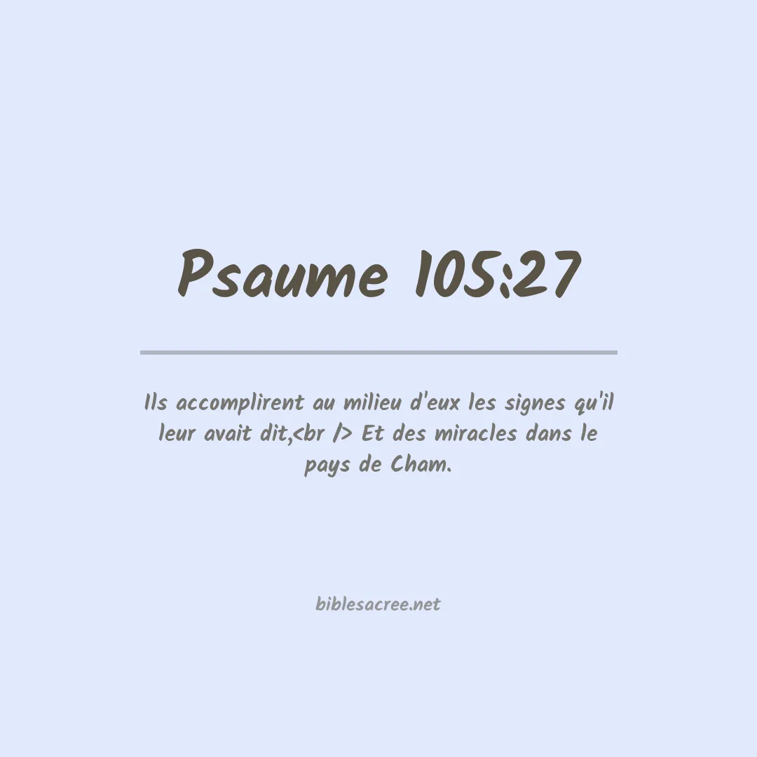 Psaume - 105:27