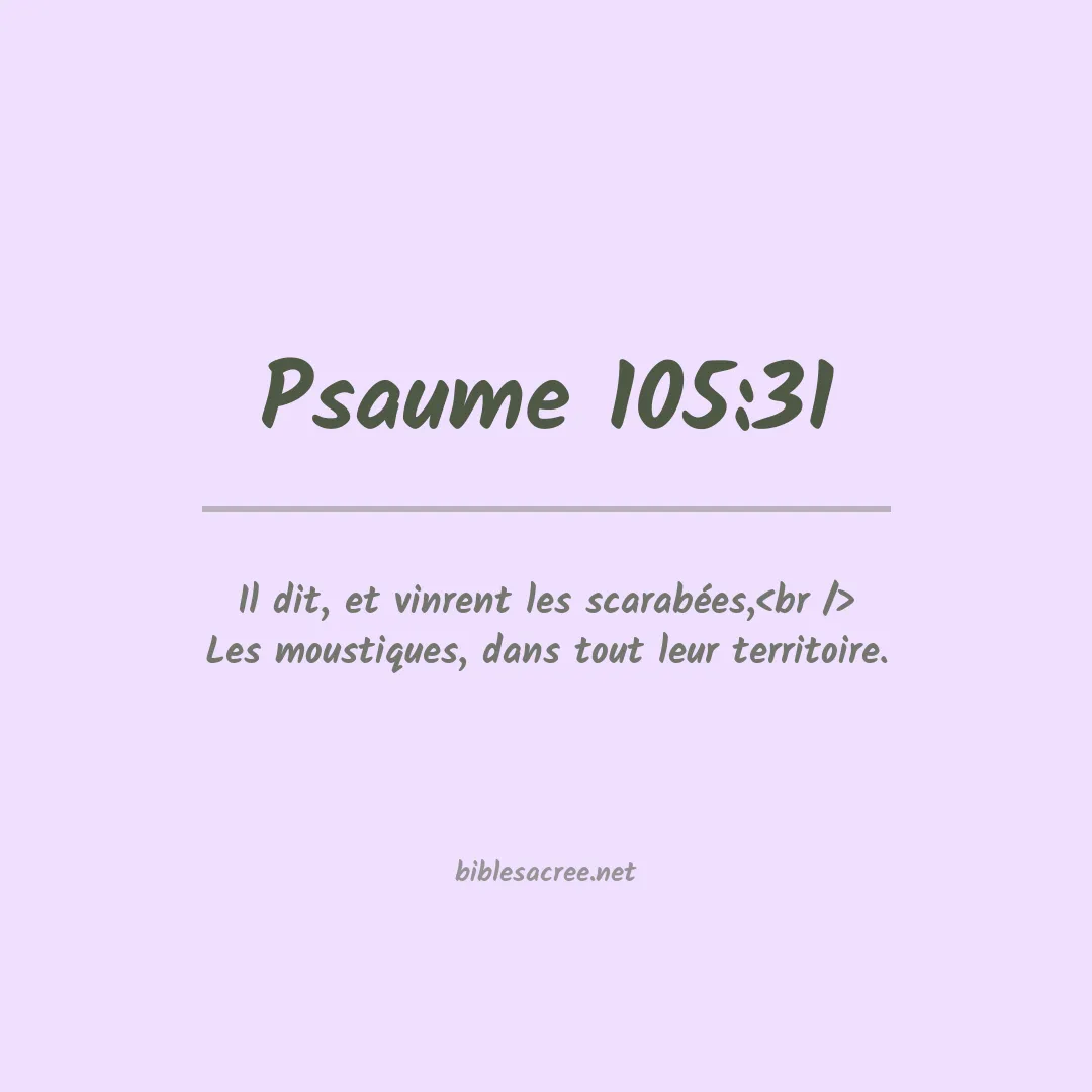 Psaume - 105:31