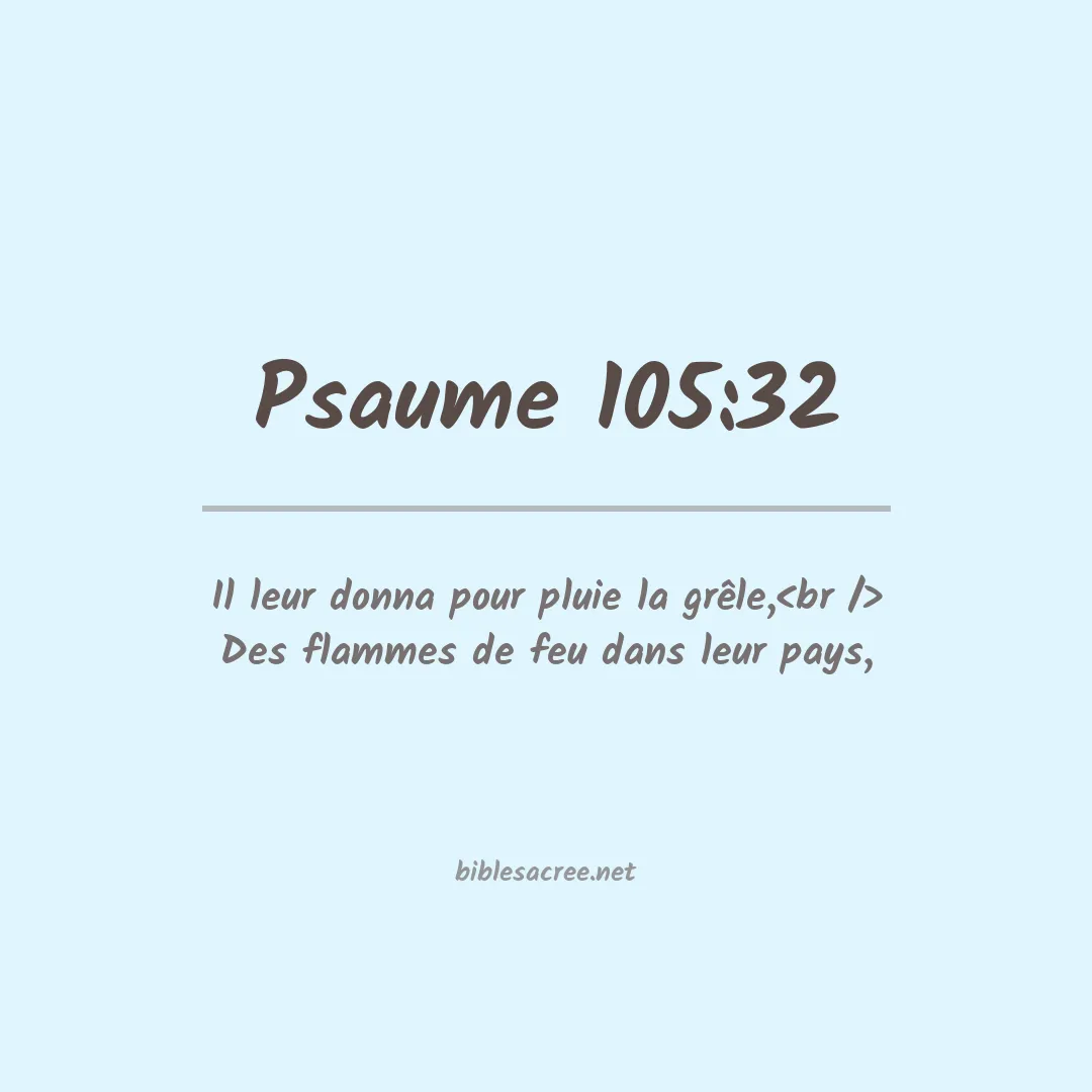 Psaume - 105:32