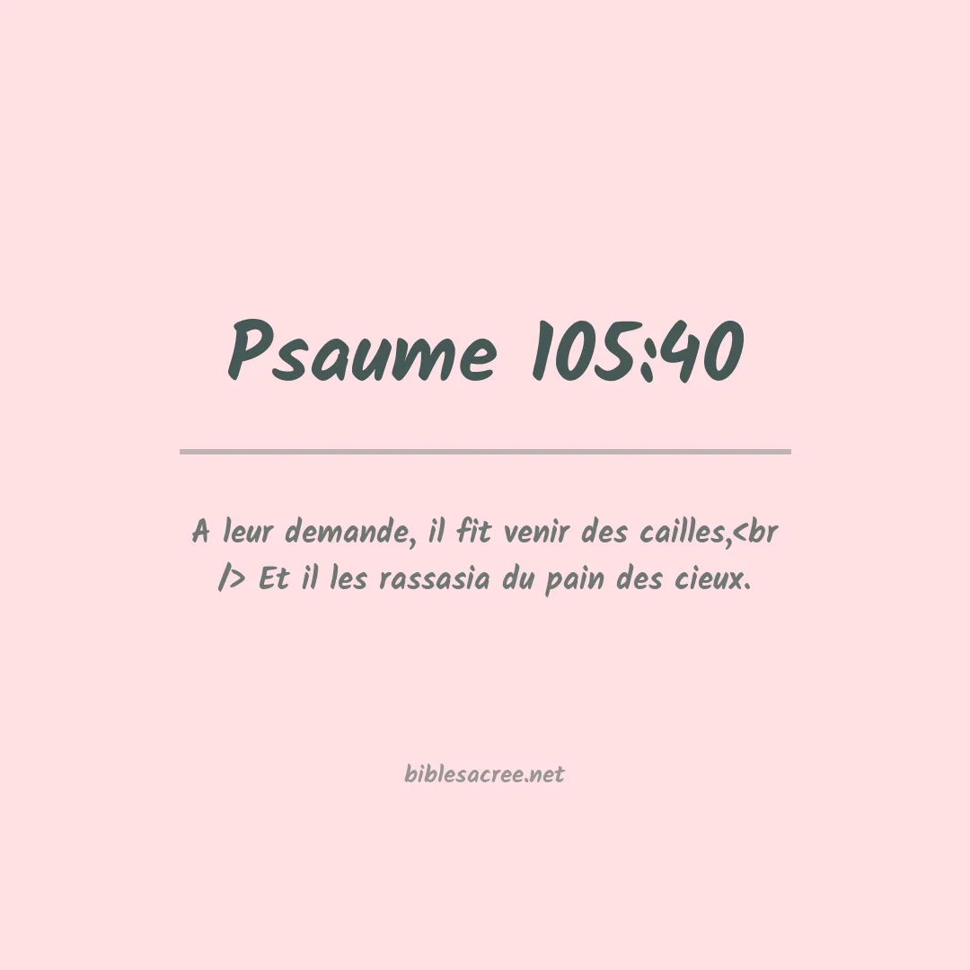 Psaume - 105:40