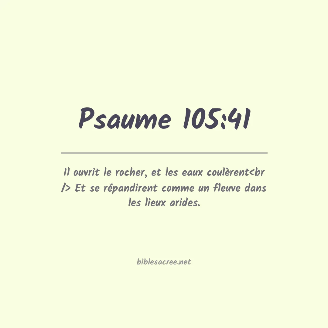 Psaume - 105:41