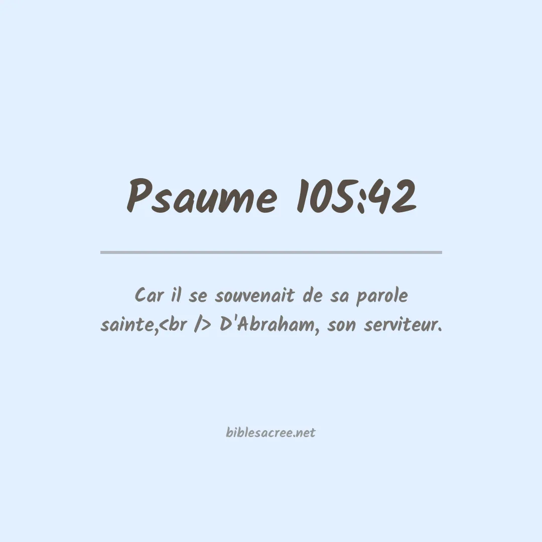 Psaume - 105:42