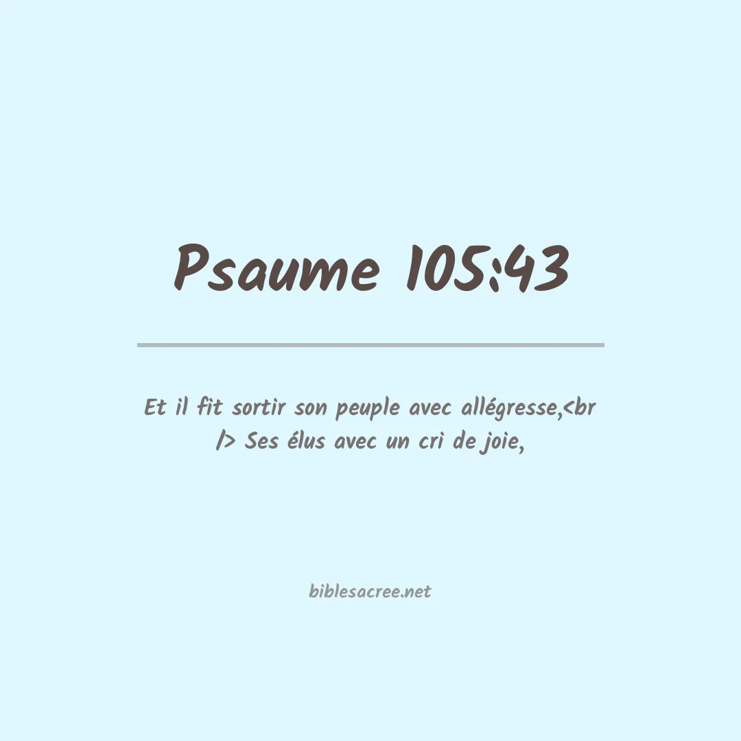 Psaume - 105:43