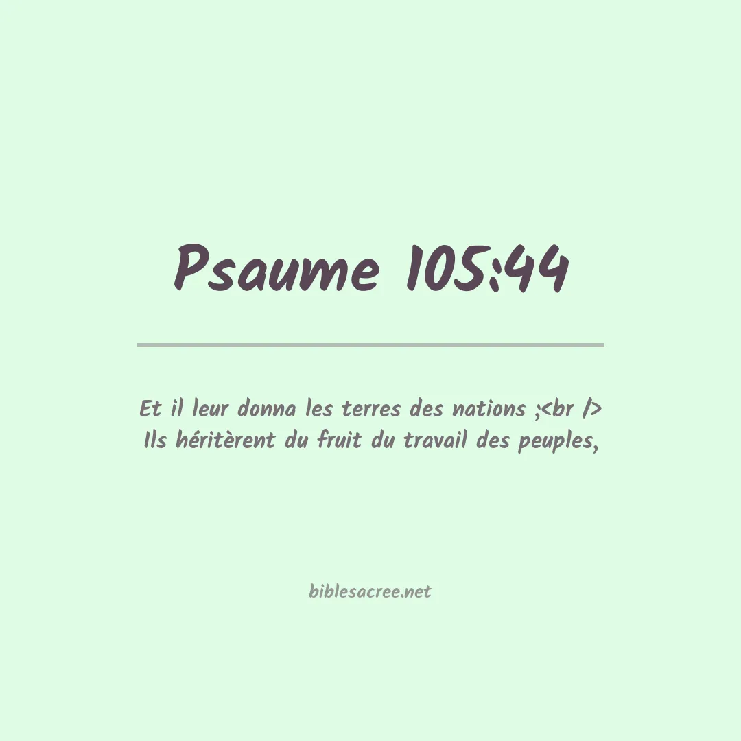 Psaume - 105:44