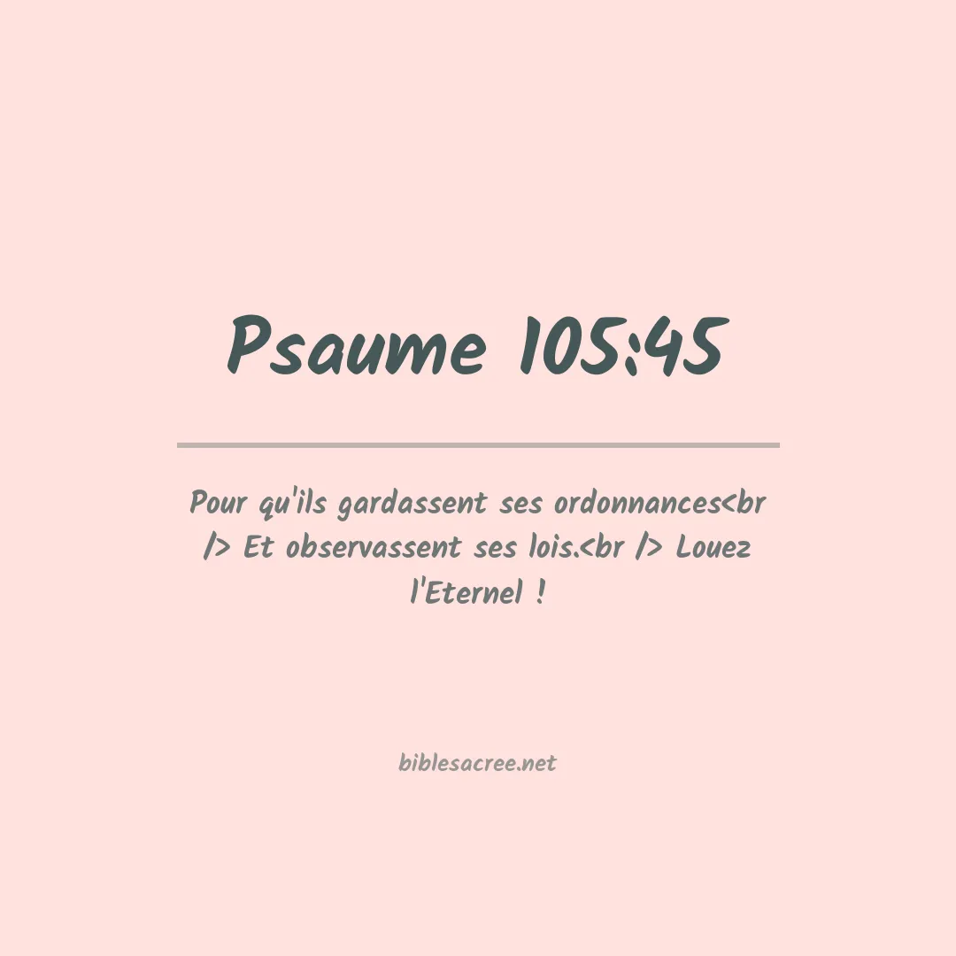 Psaume - 105:45