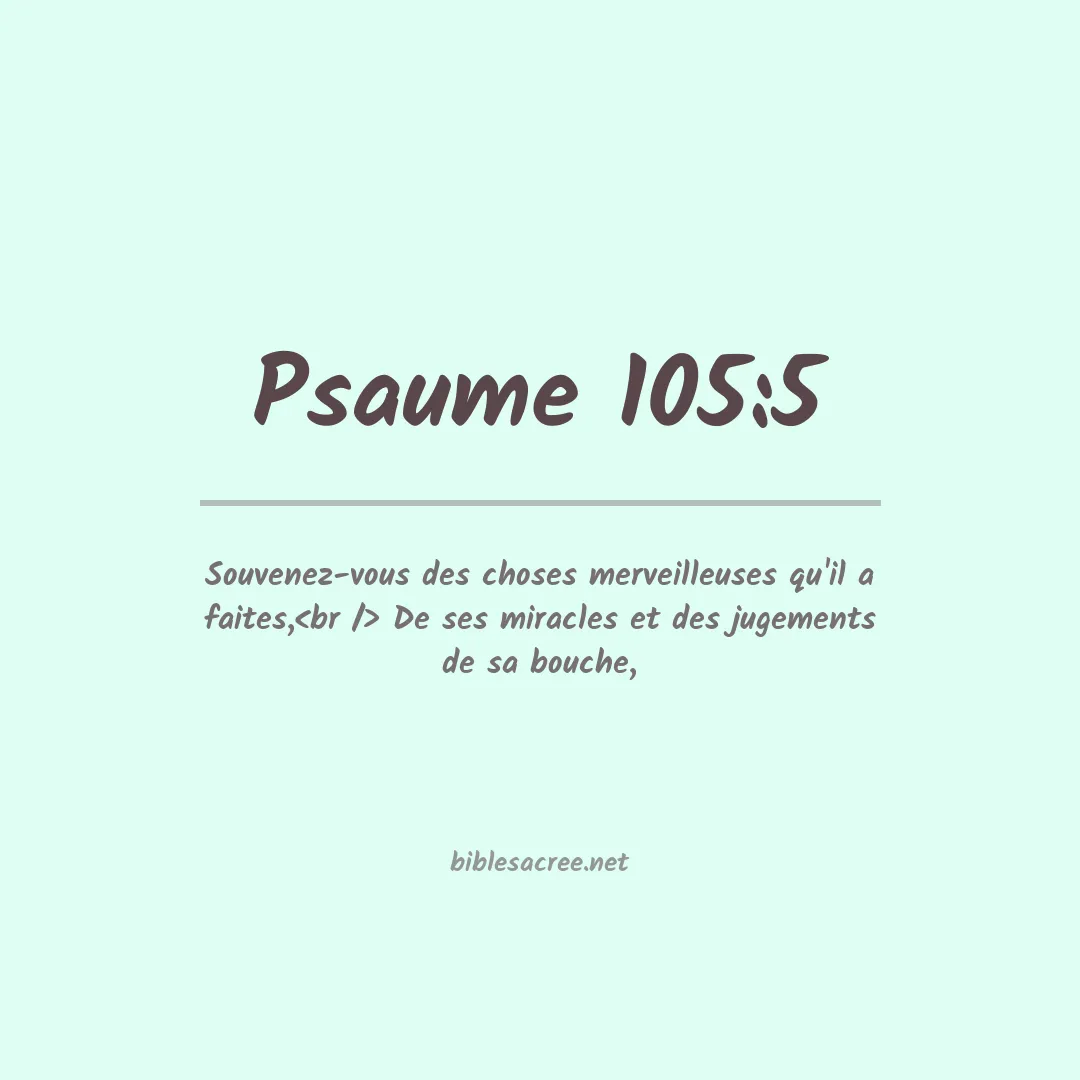 Psaume - 105:5