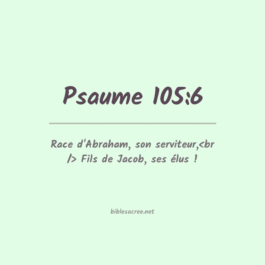 Psaume - 105:6
