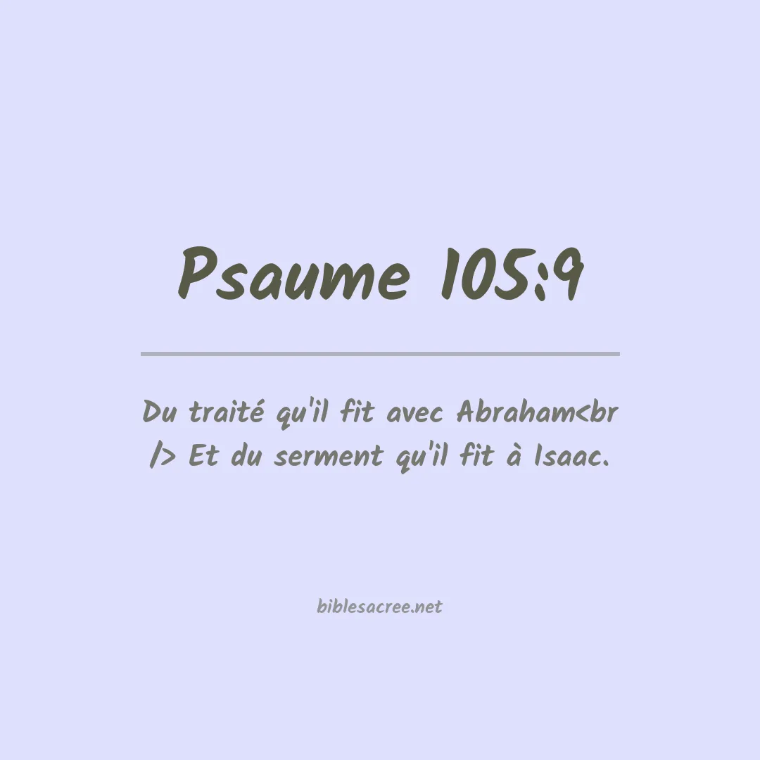 Psaume - 105:9