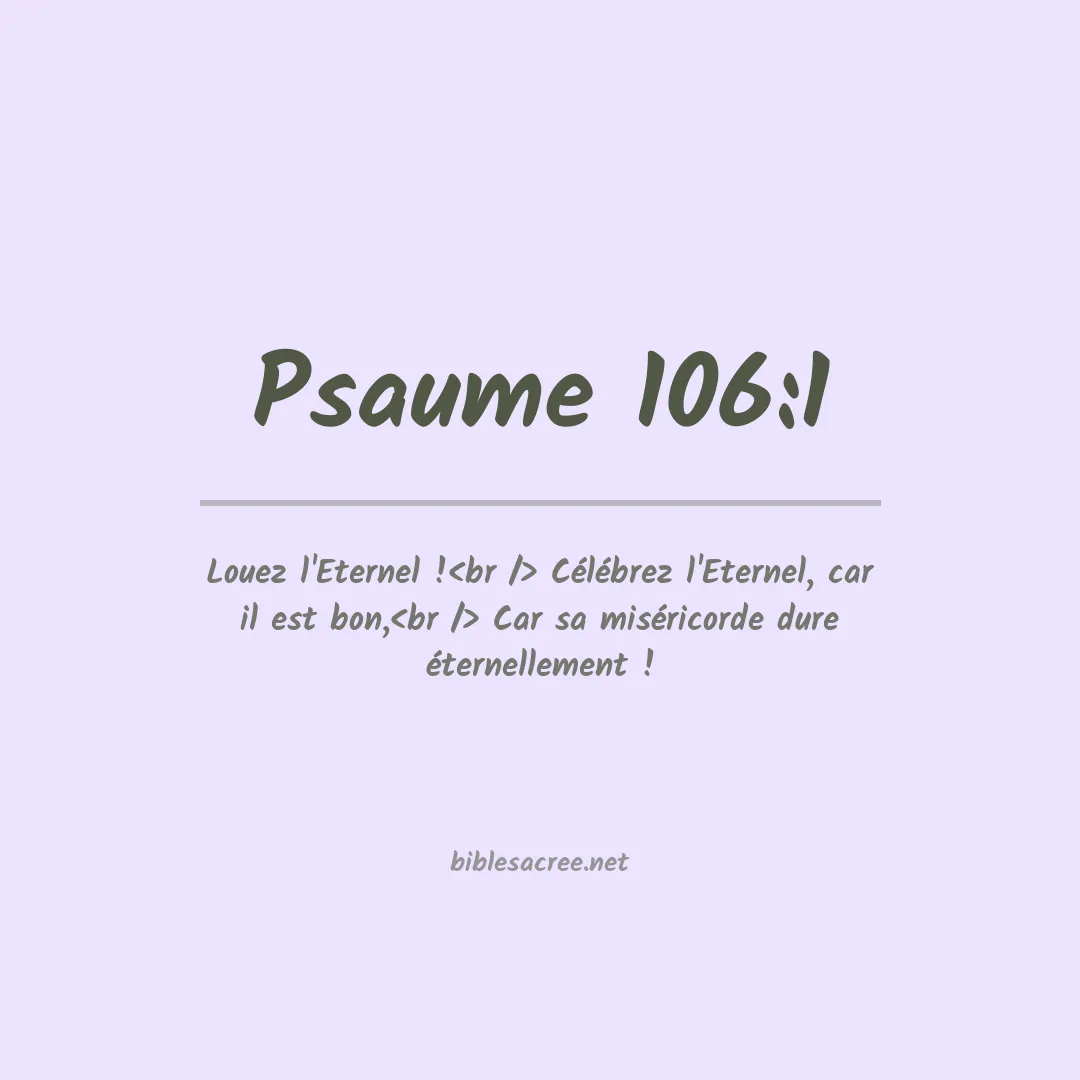 Psaume - 106:1