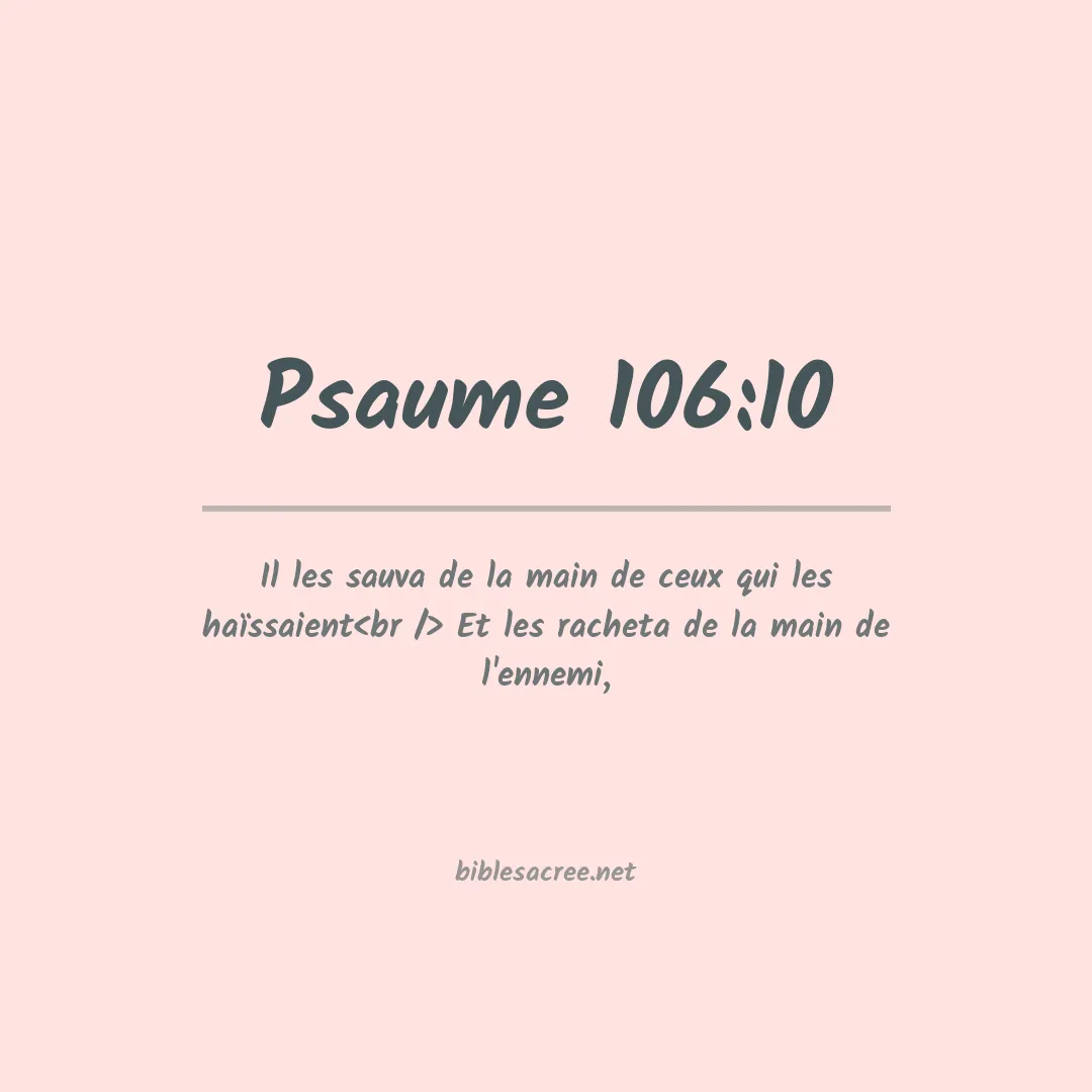 Psaume - 106:10