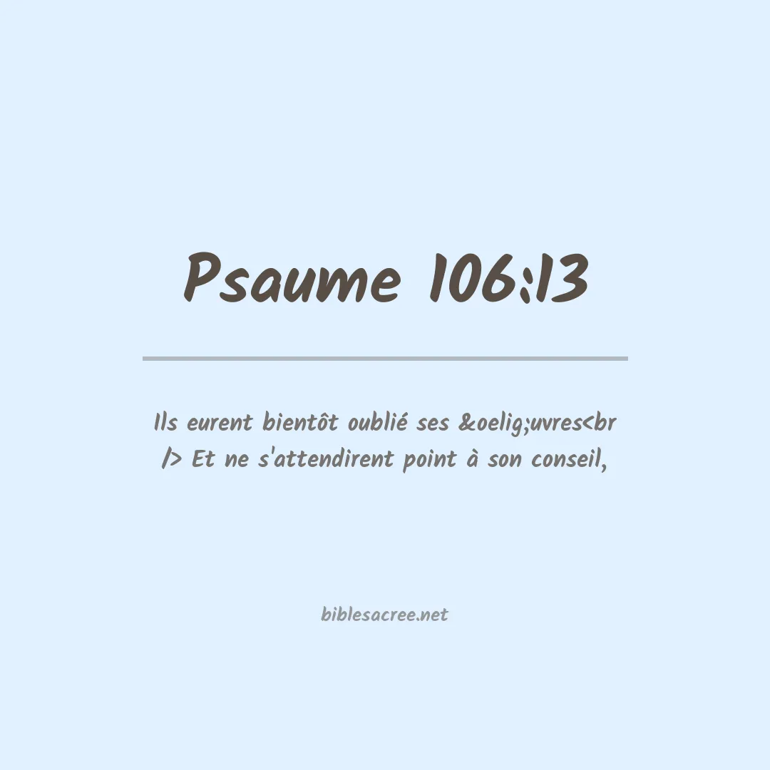 Psaume - 106:13