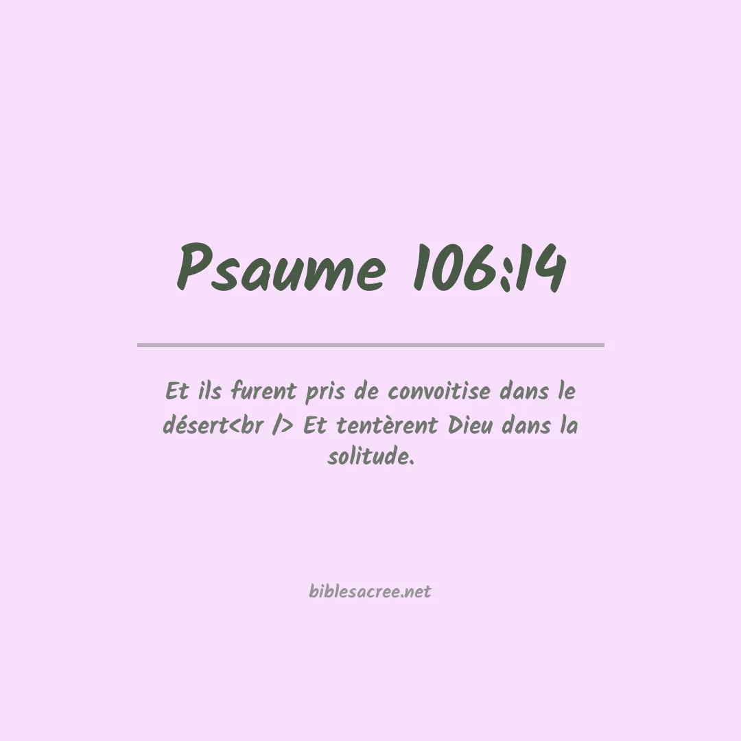 Psaume - 106:14