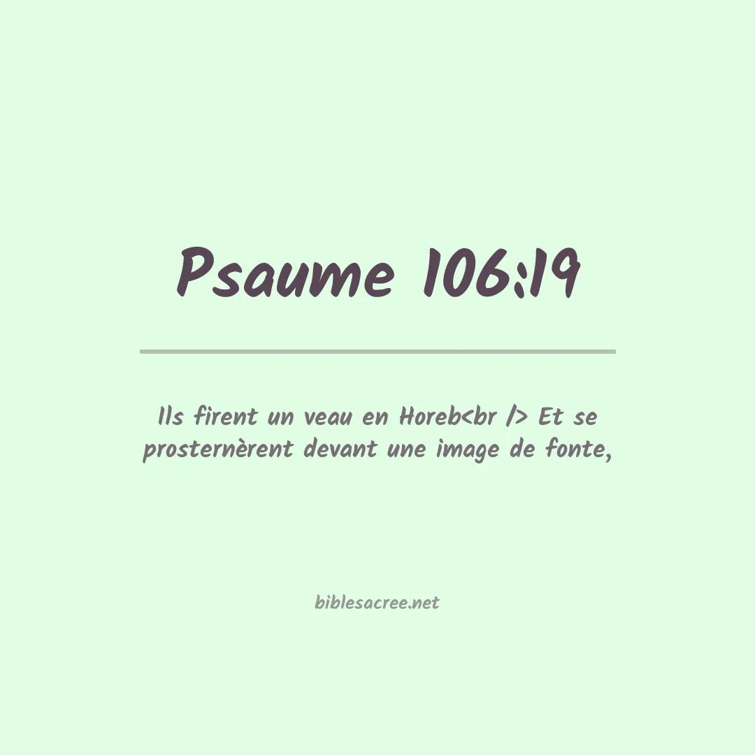Psaume - 106:19