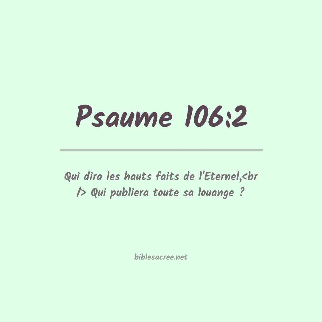 Psaume - 106:2
