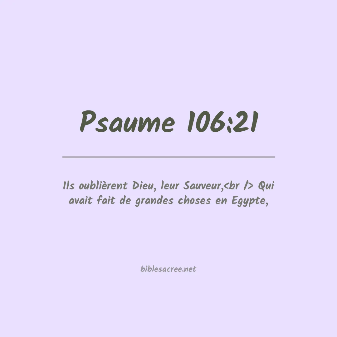 Psaume - 106:21
