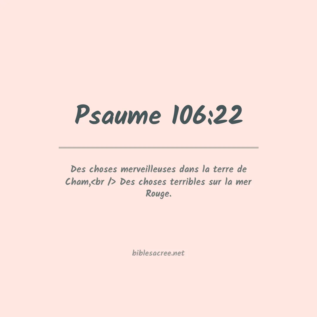 Psaume - 106:22