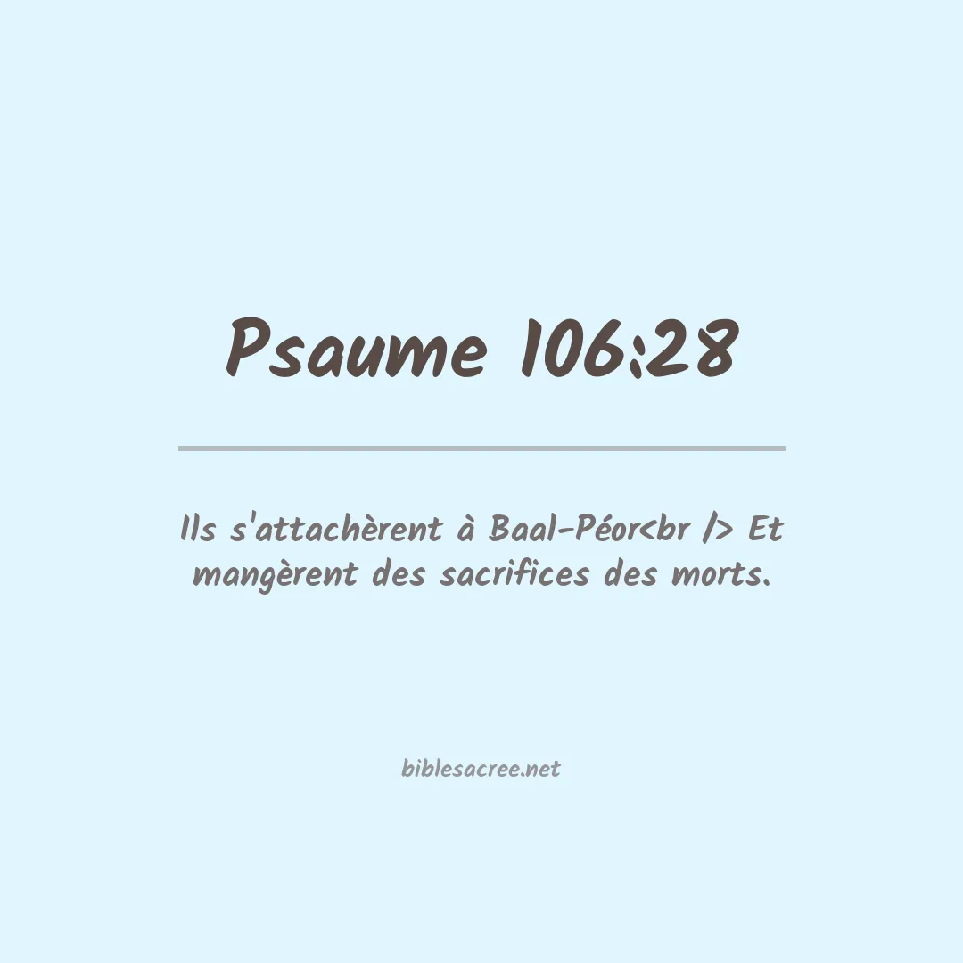 Psaume - 106:28