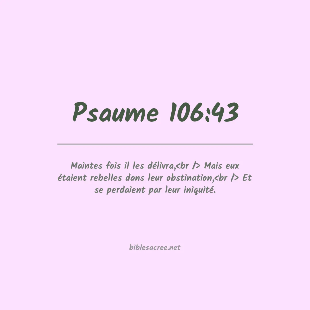 Psaume - 106:43