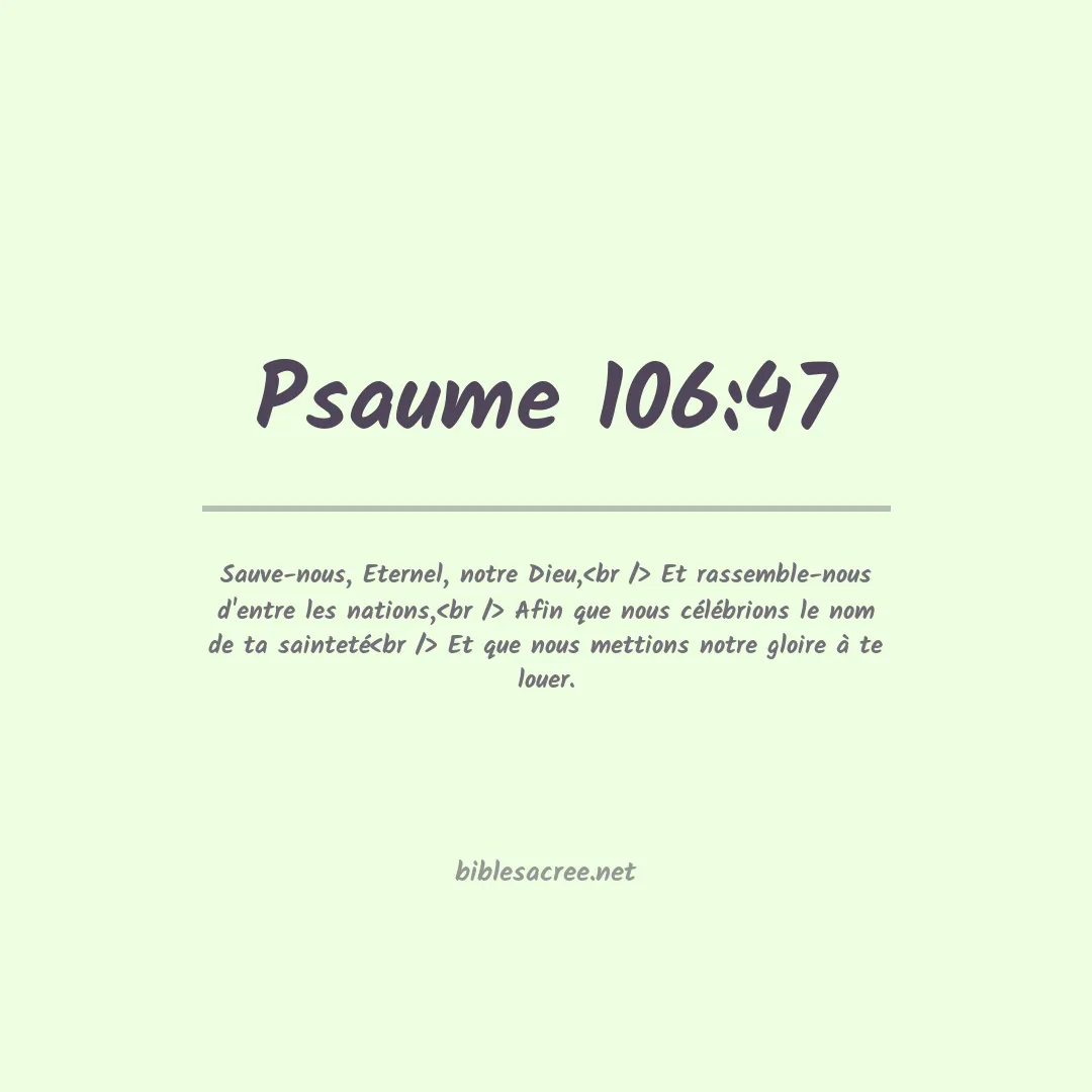 Psaume - 106:47