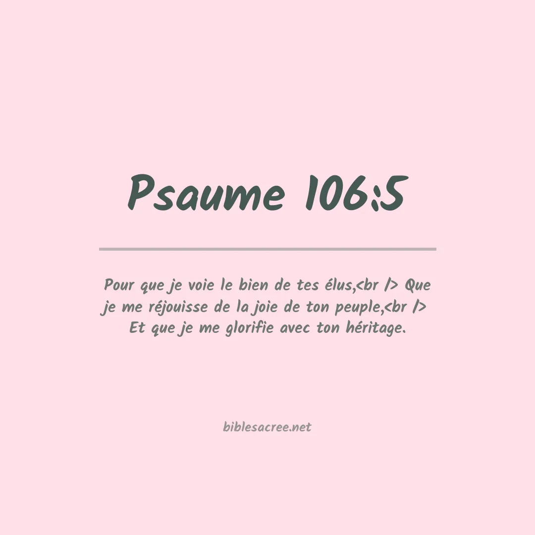 Psaume - 106:5