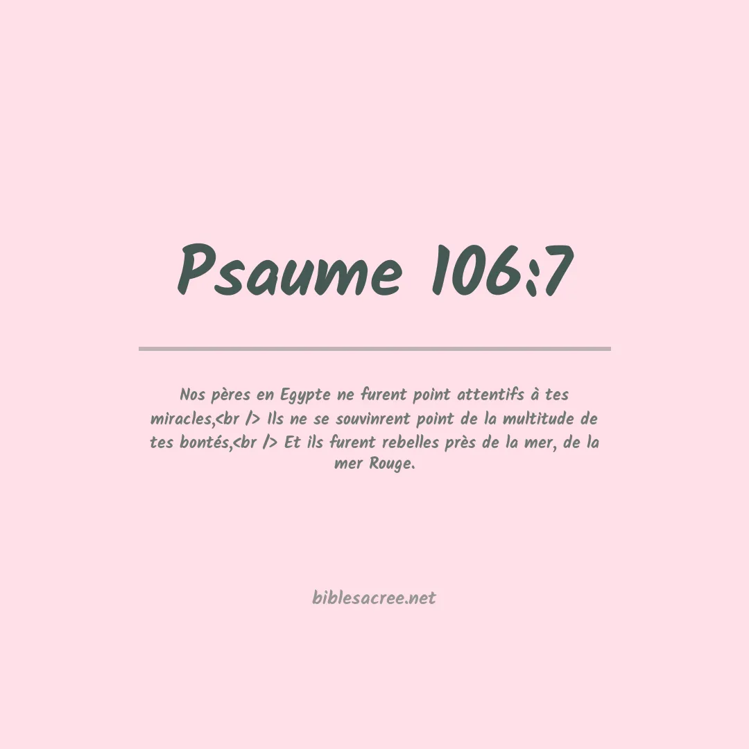 Psaume - 106:7