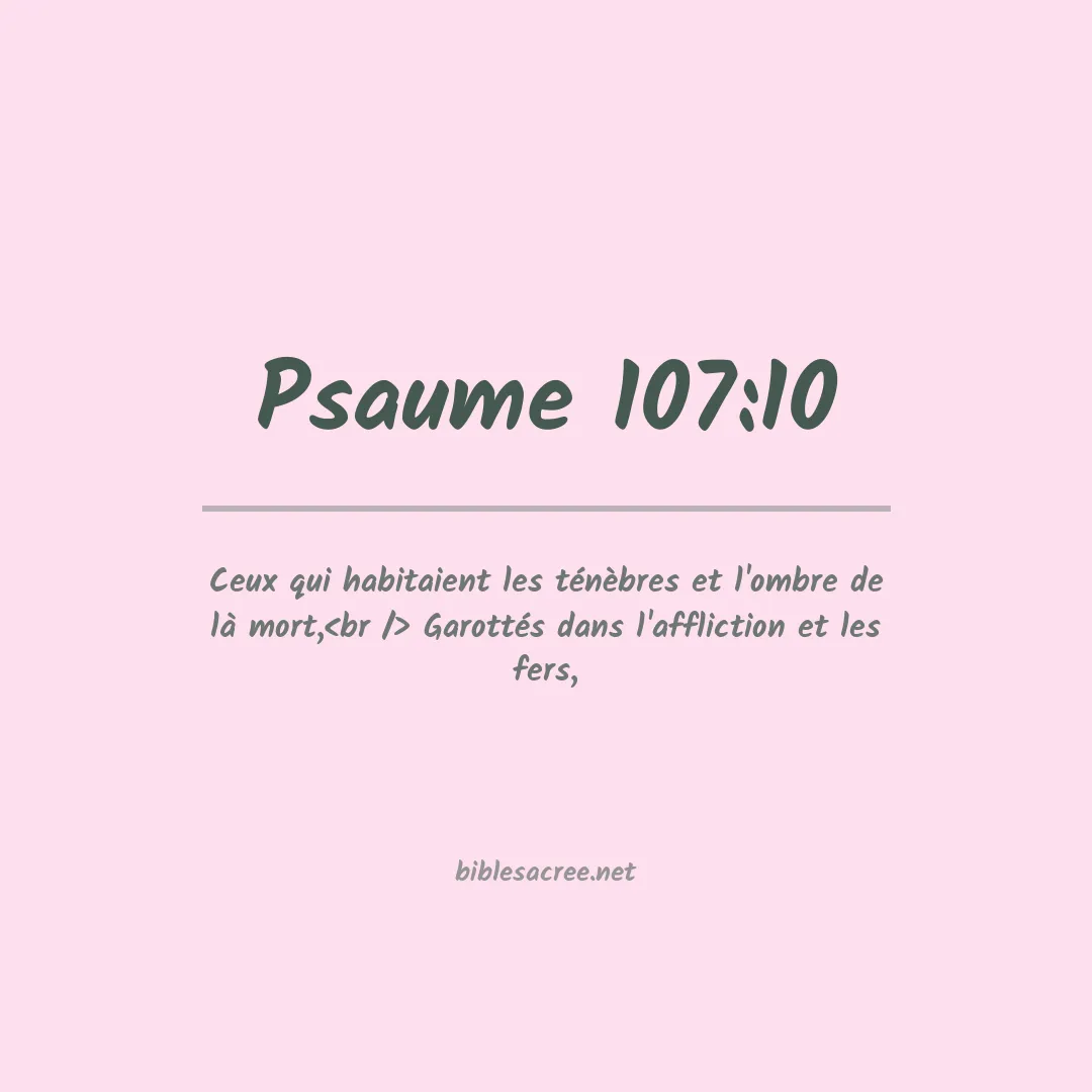 Psaume - 107:10