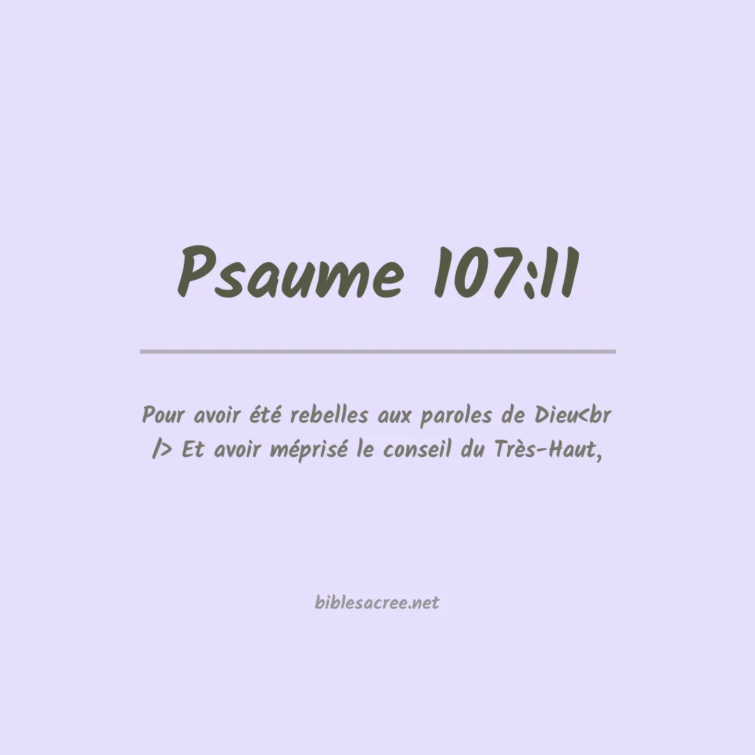 Psaume - 107:11