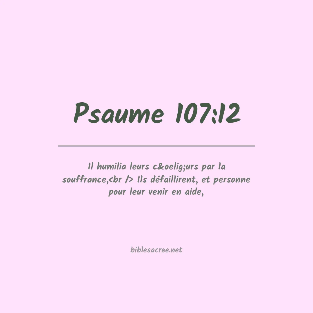 Psaume - 107:12