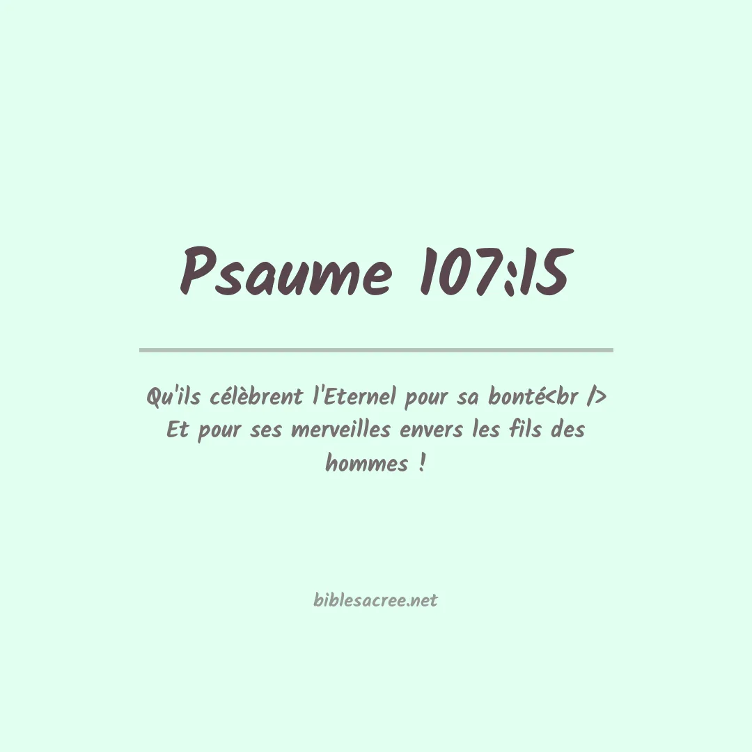 Psaume - 107:15