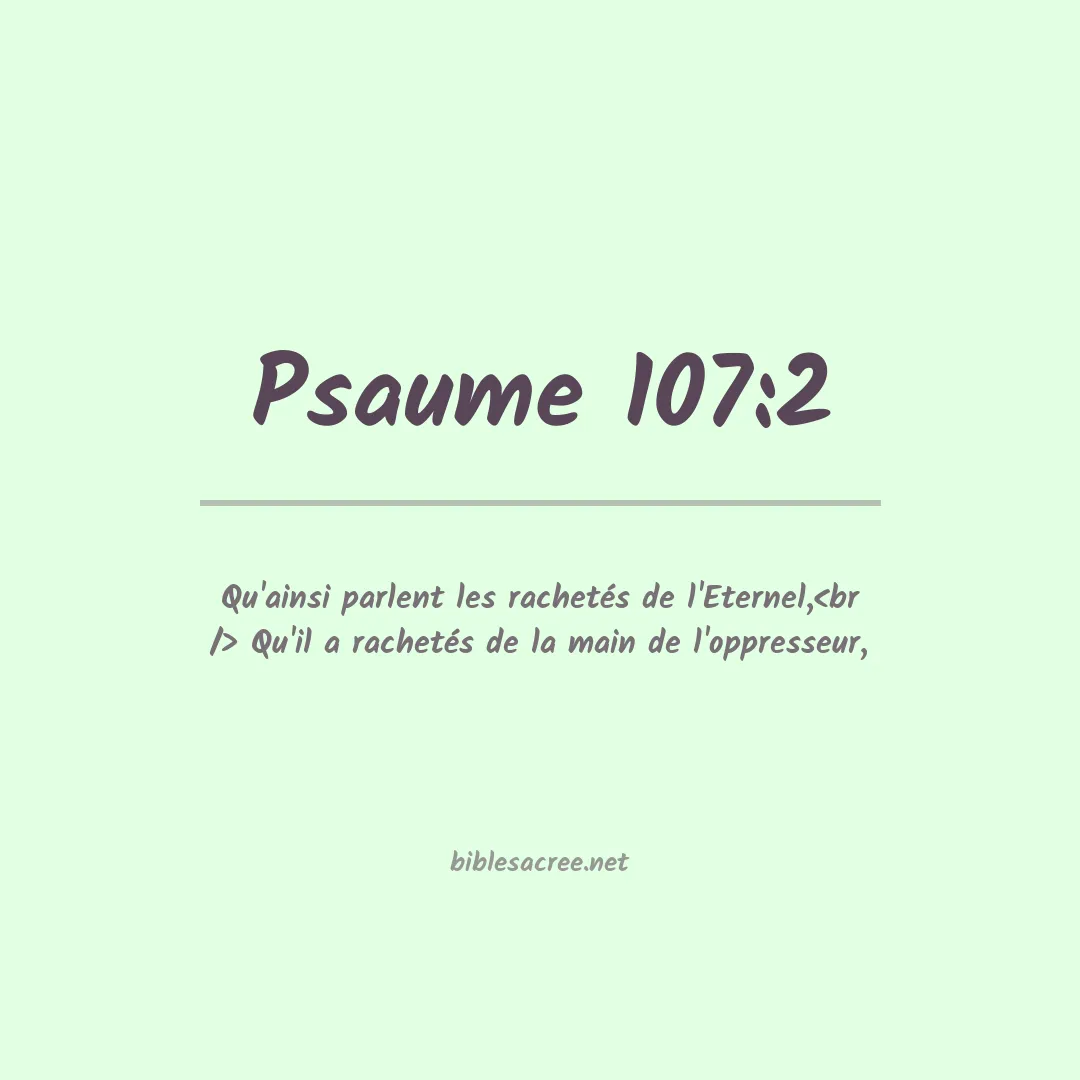 Psaume - 107:2