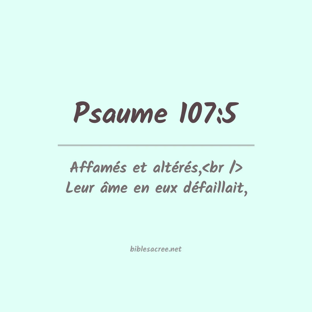 Psaume - 107:5