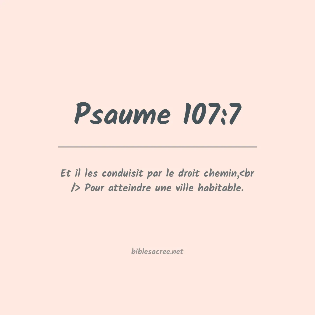 Psaume - 107:7