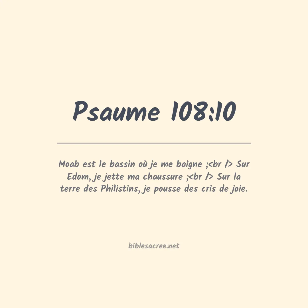 Psaume - 108:10