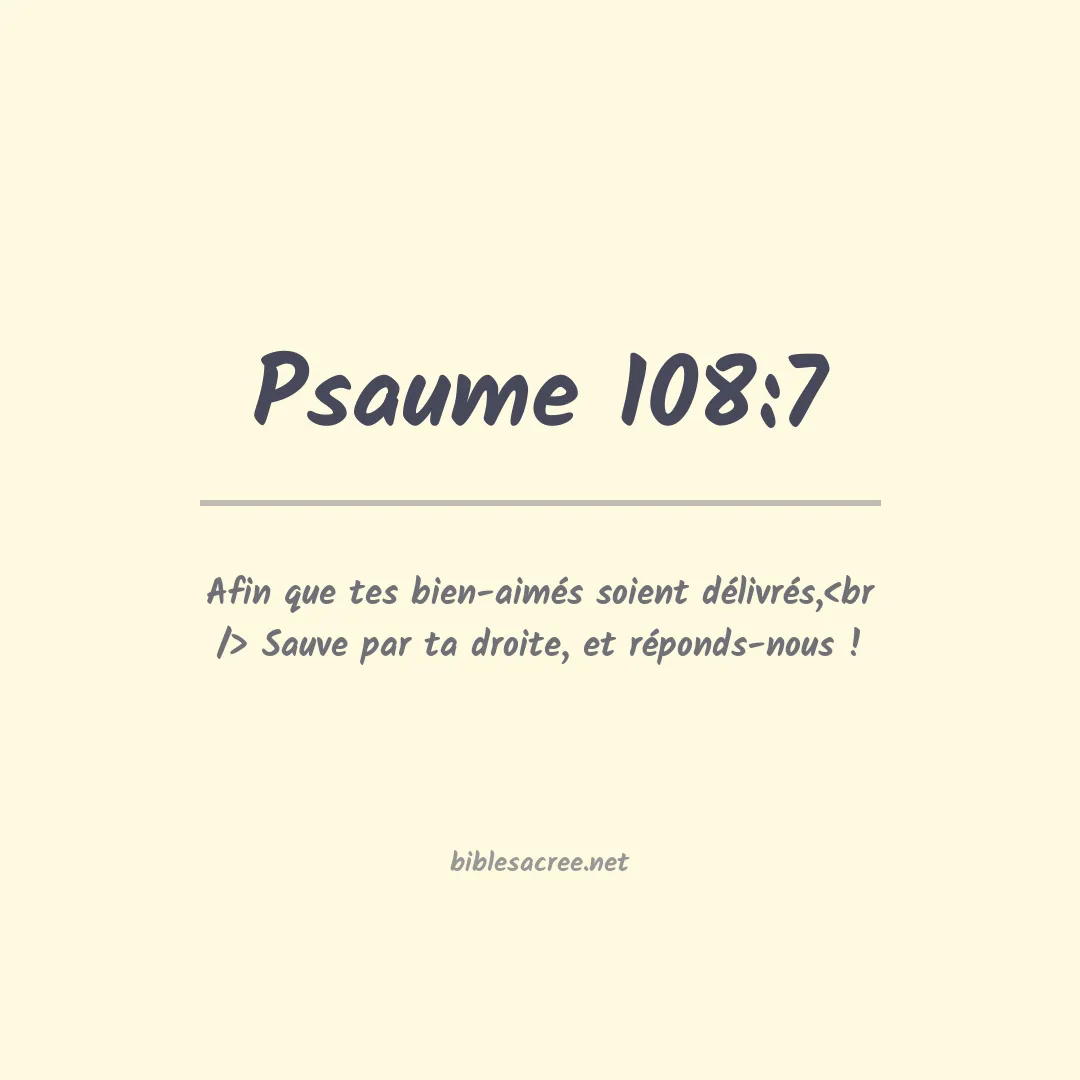 Psaume - 108:7