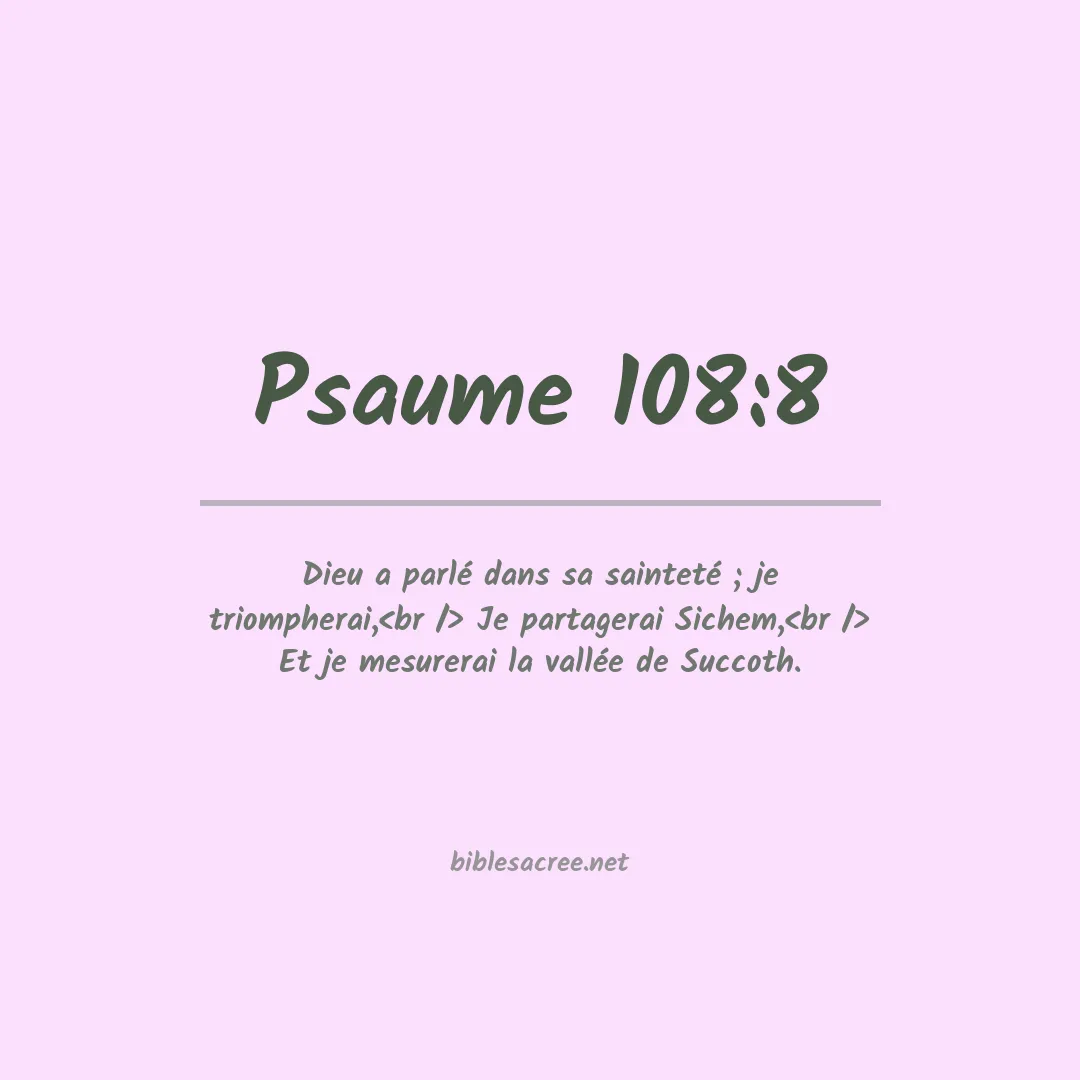 Psaume - 108:8