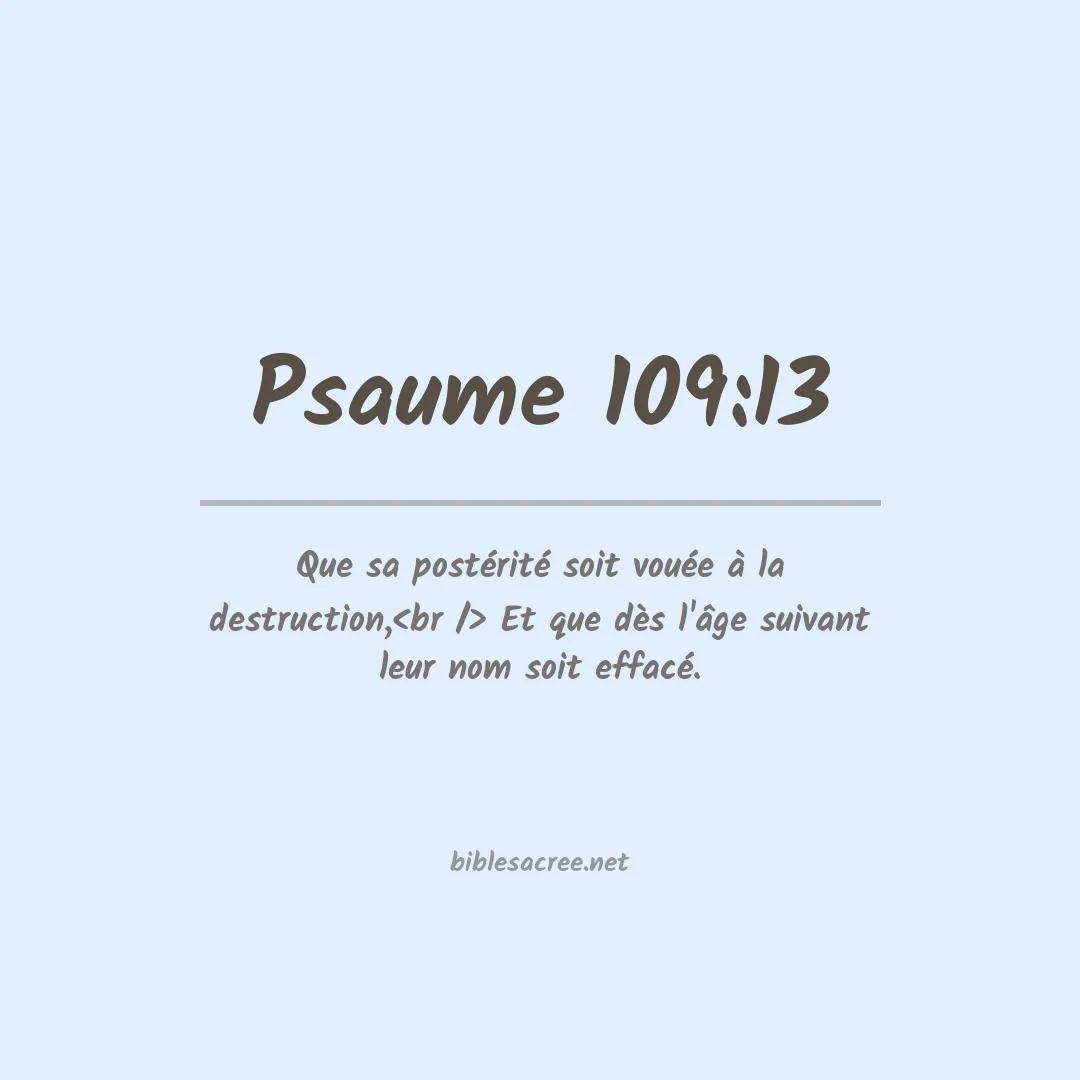 Psaume - 109:13