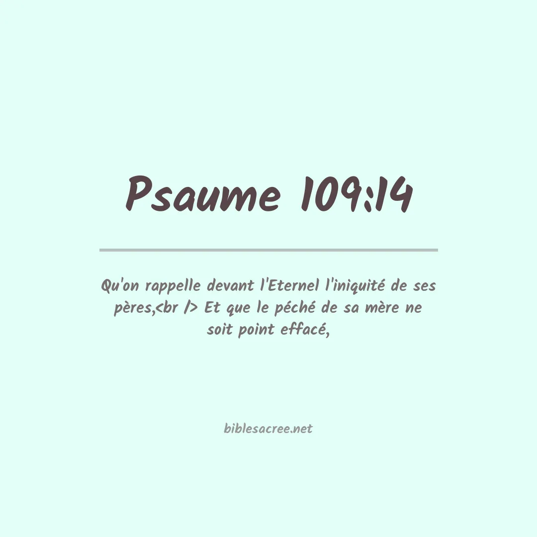Psaume - 109:14