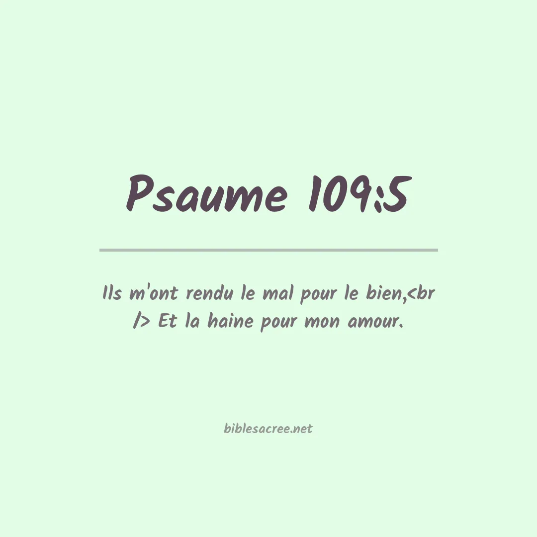 Psaume - 109:5