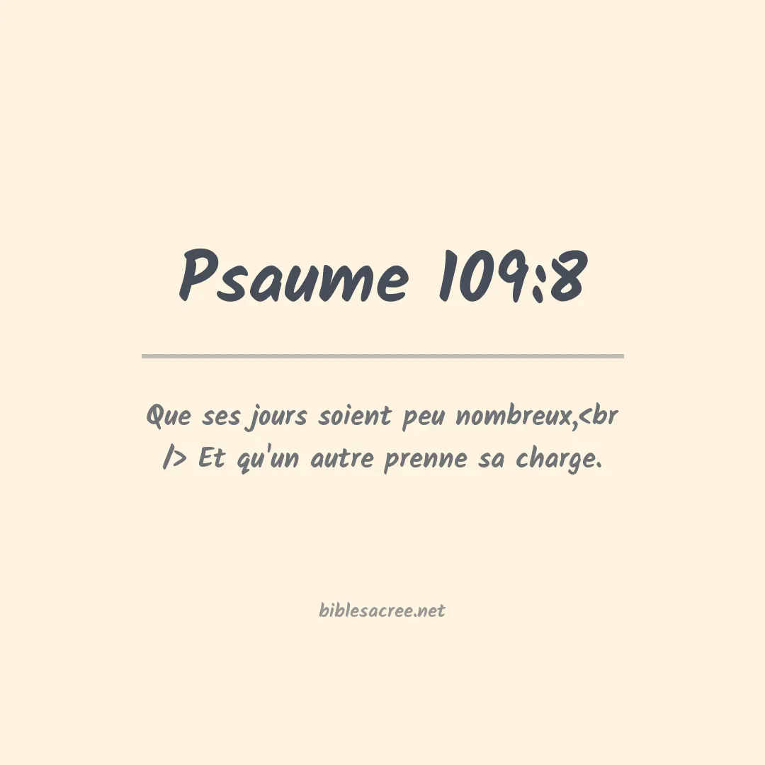 Psaume - 109:8