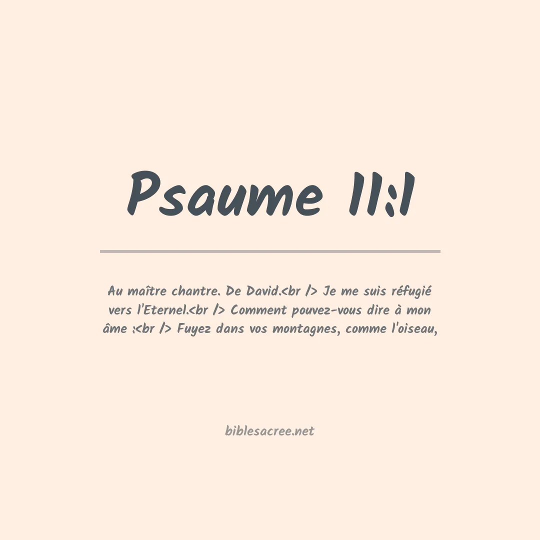 Psaume - 11:1