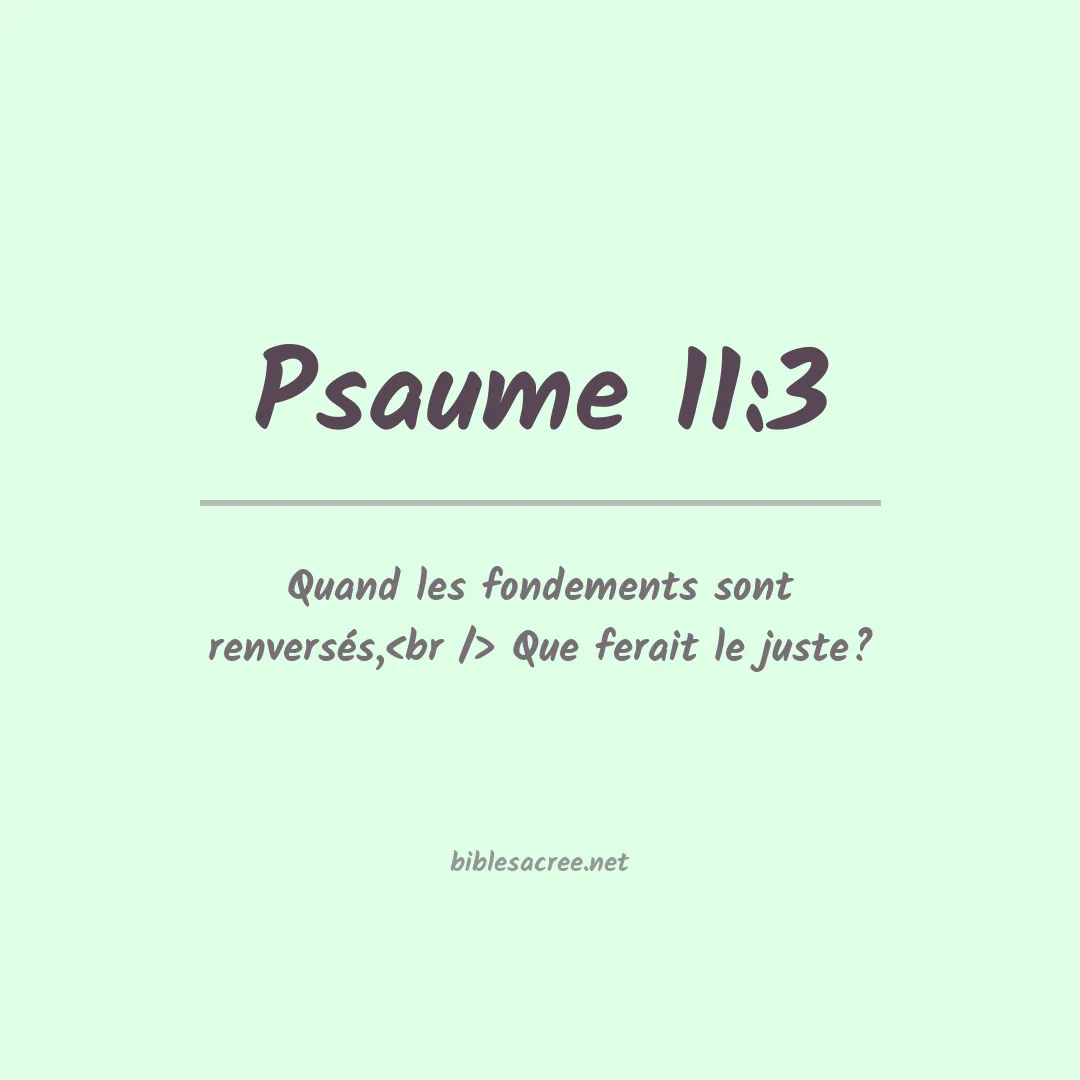 Psaume - 11:3