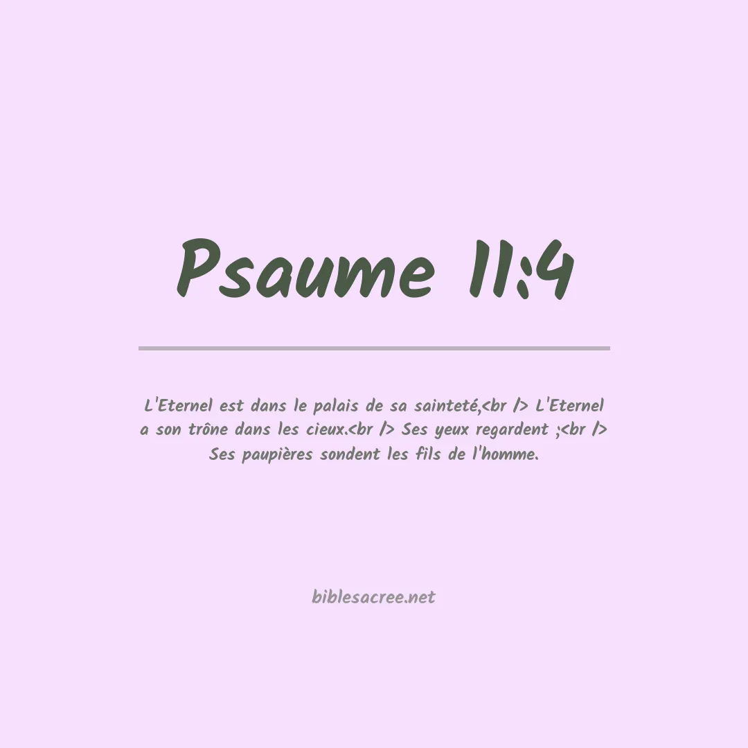 Psaume - 11:4