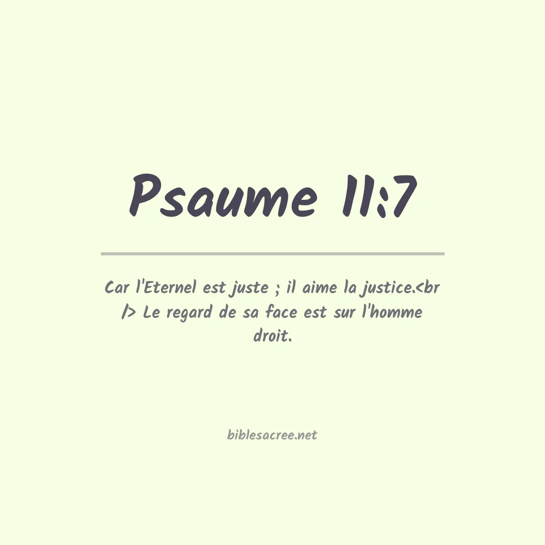 Psaume - 11:7