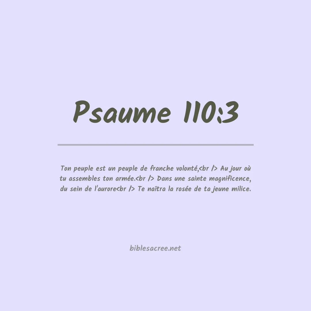 Psaume - 110:3